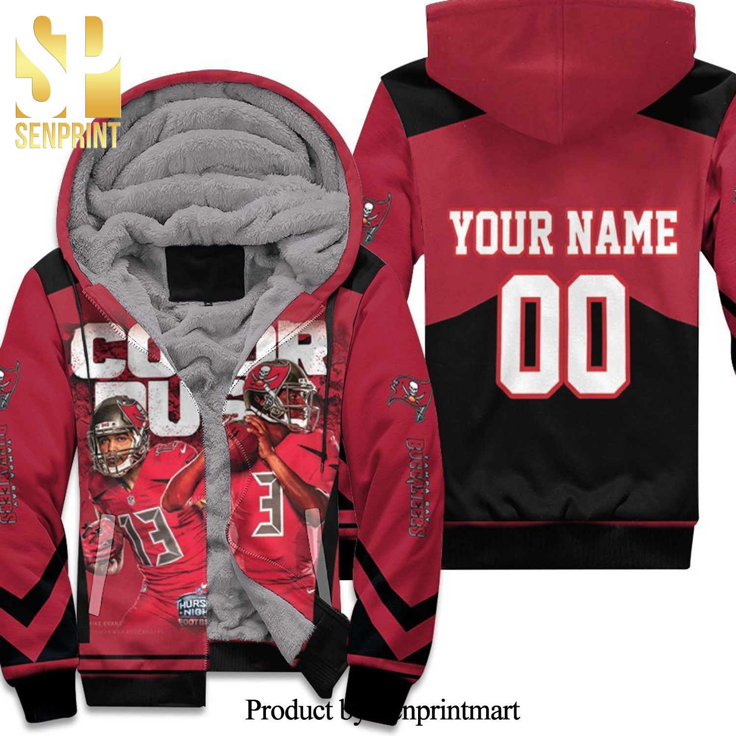 Color Us Tampa Bay Buccaneers NFC South Division Champions Super Bowl Personalized Best Combo Full Printing Unisex Fleece Hoodie