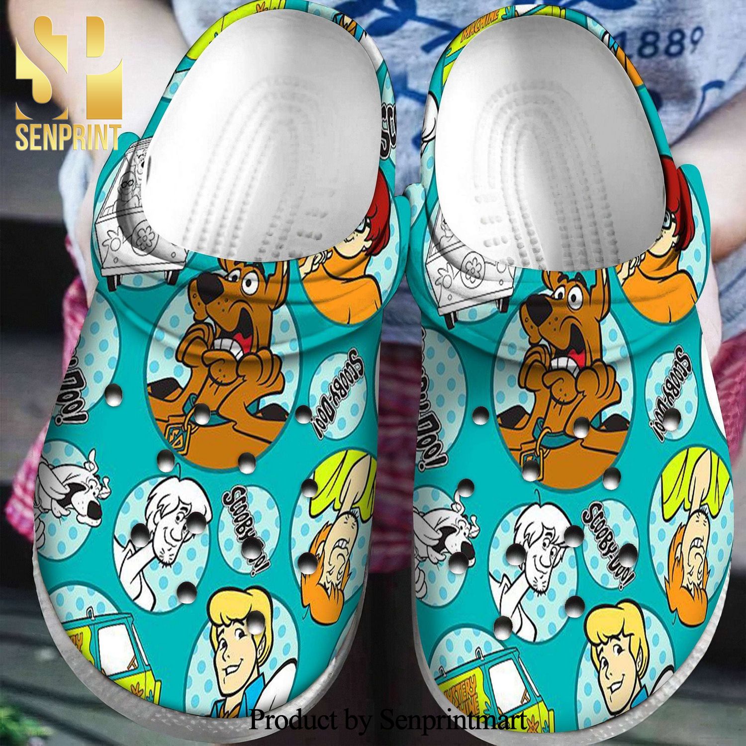 Scooby-doo Full Printed Crocs Unisex Crocband Clogs