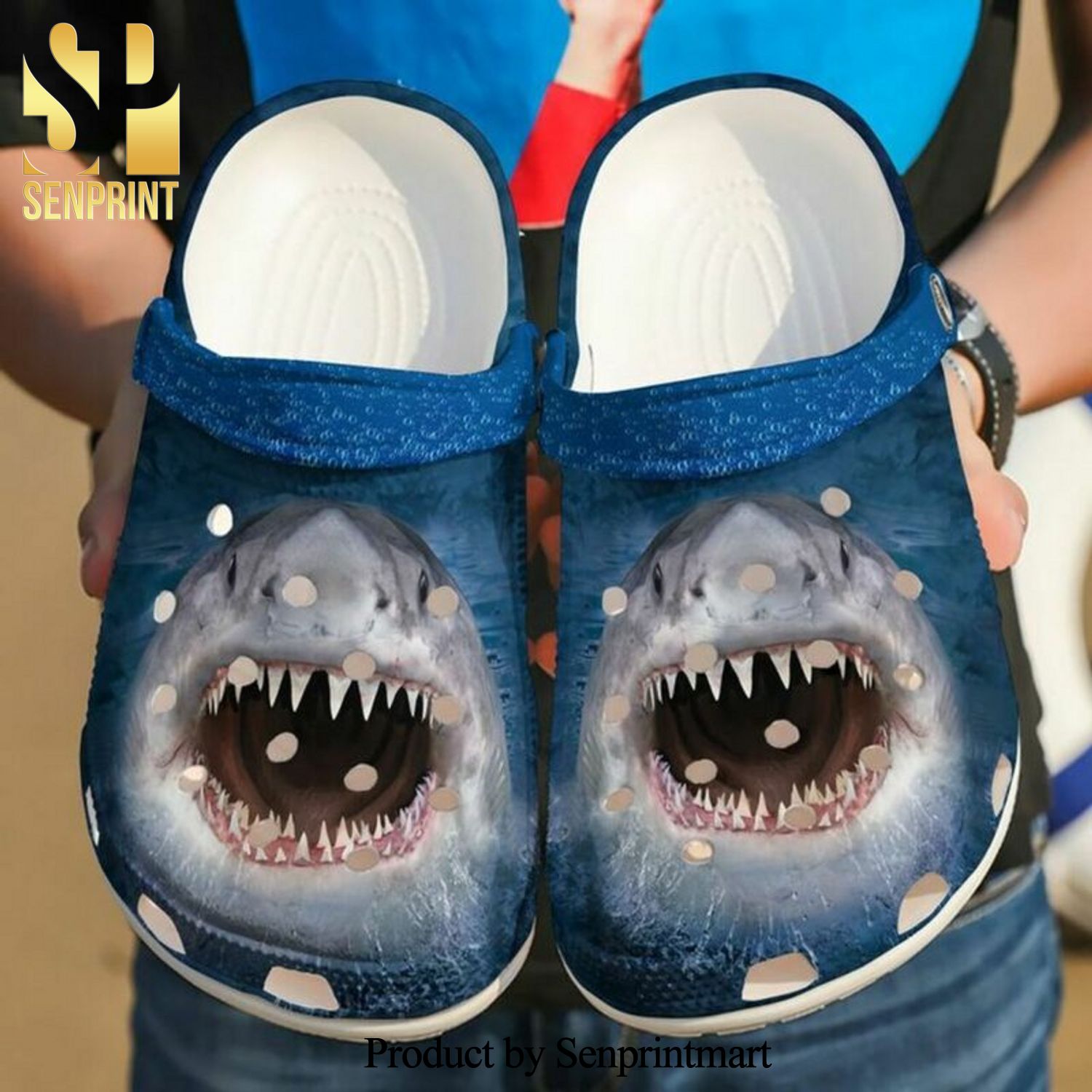 Shark Mouth Ocean 203 Gift For Lover Crocs Crocband Clog