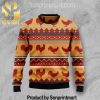 Always Follow Your Dreams Xmas Time All Over Printed Knitted Ugly Christmas Sweater