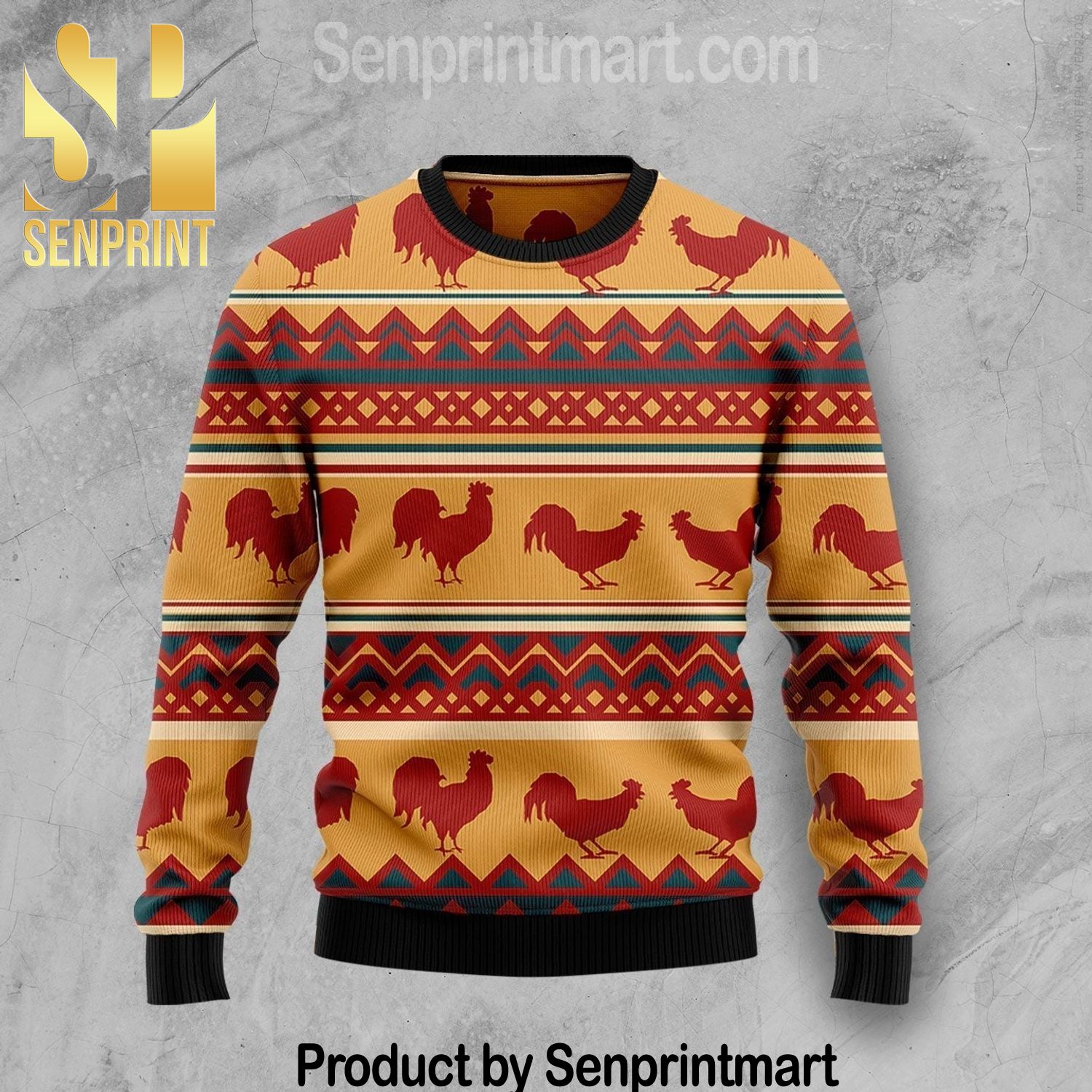 Amazing Chicken 3D Holiday Knit Sweater