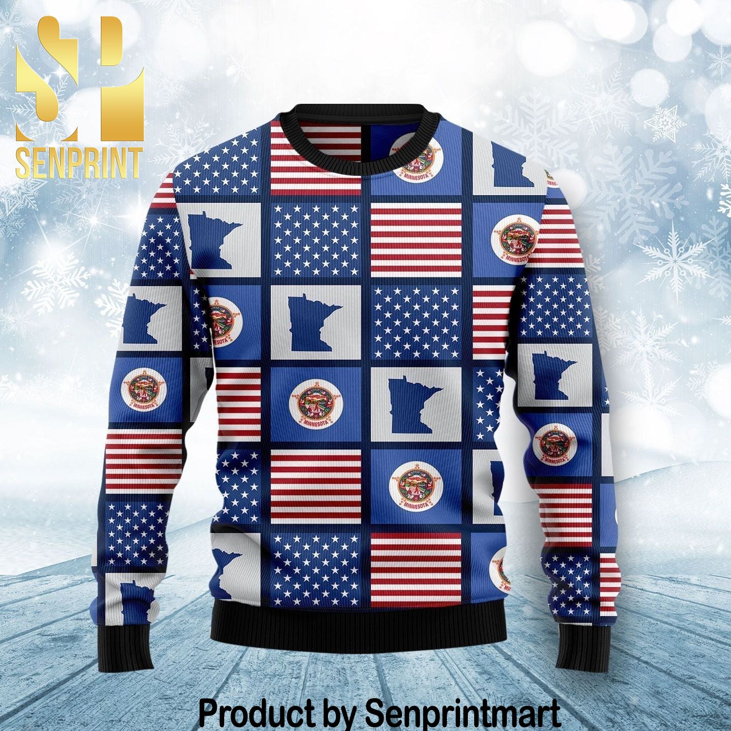 Amazing Minnesota Gift Ideas Wool Knitted Pattern Ugly Sweater
