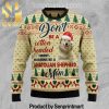 American Pit Bull Terrier Reindeers Car Vacation Time Christmas Wool Sweater