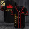 Budweiser Flowery Skull Red Flame All Over Print Unisex Baseball Jersey – Black