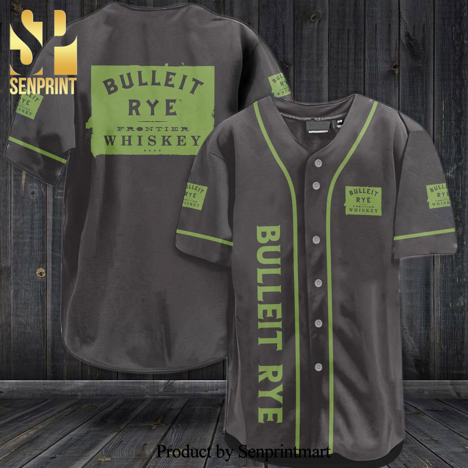 Bulleit Rye Whiskey All Over Print Baseball Jersey