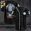 Busch Light Skull All Over Print Baseball Jersey – Black