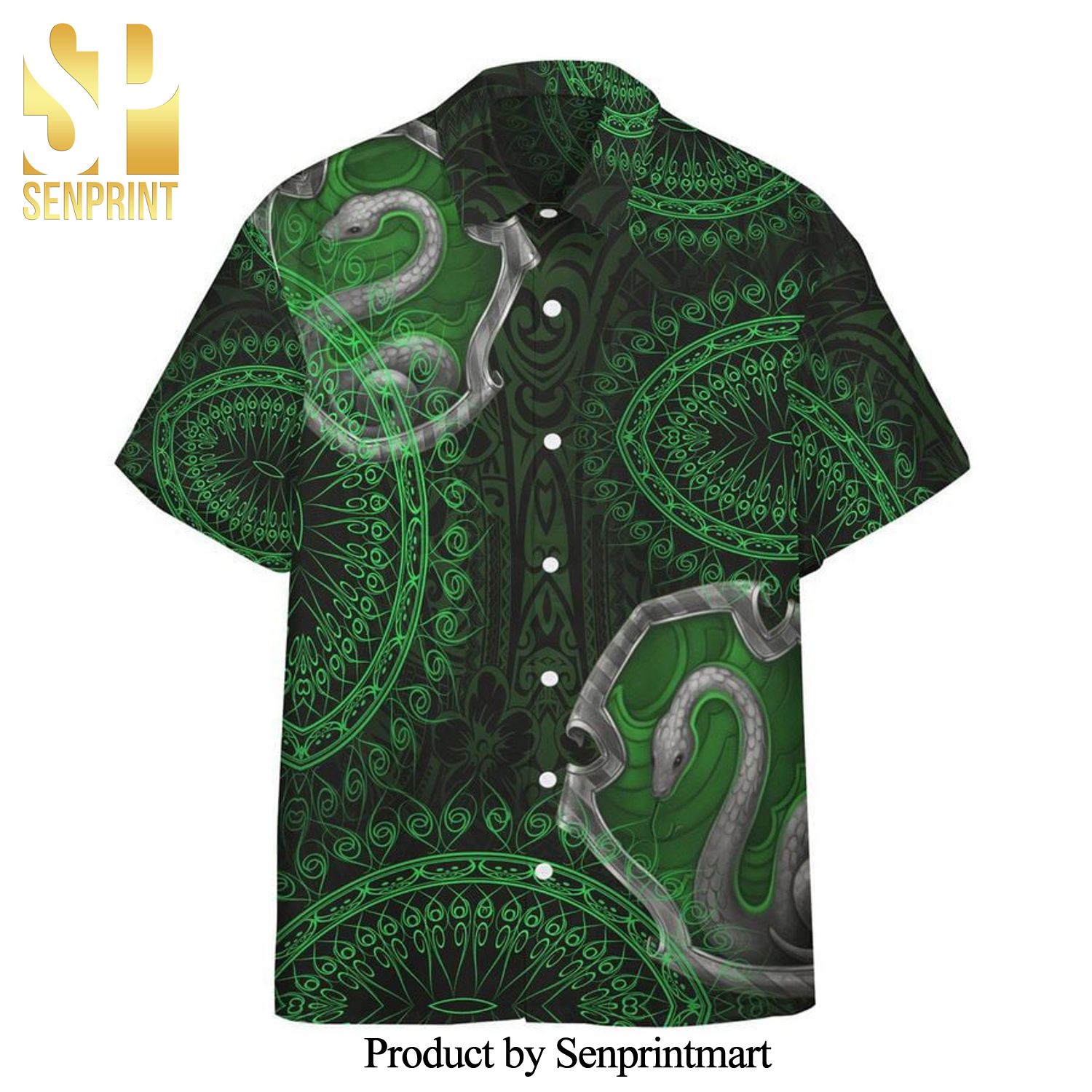 Harry Potter Cunning Like A Slytherin Full Printing Hawaiian Shirt