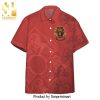 Harry Potter Gryffindor House Checkered Pattern Full Printing Hawaiian Shirt – Red Gold