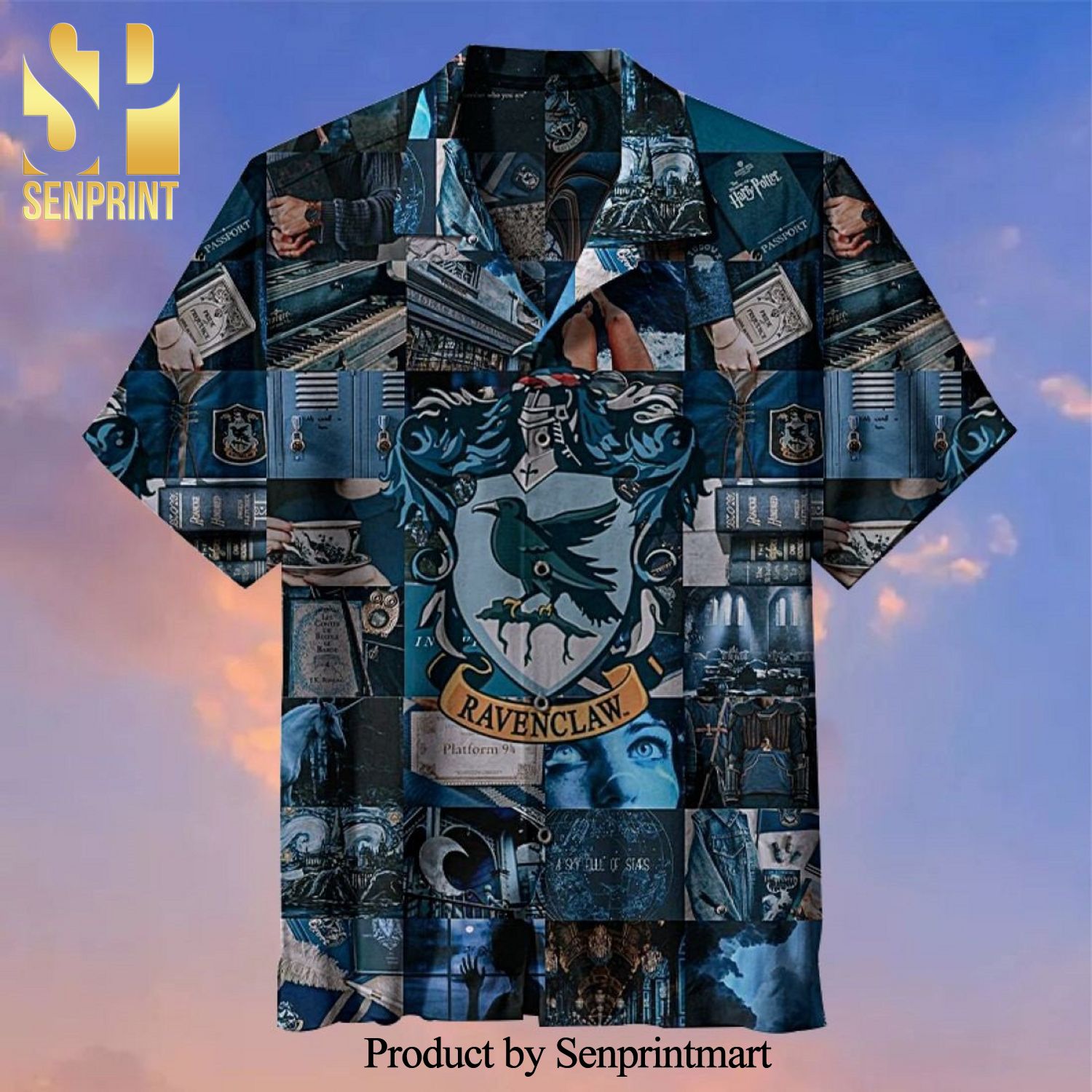 Harry Potter Hogwarts College Raveclaw Full Printing Hawaiian Shirt