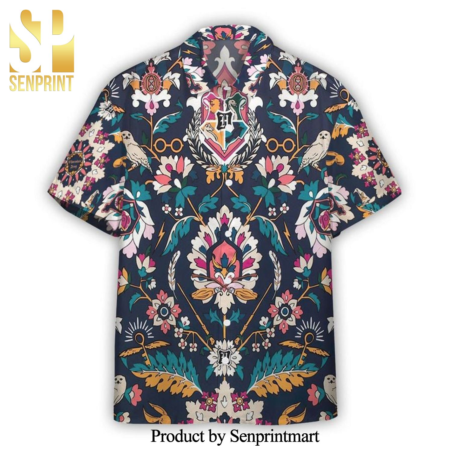 Harry Potter Hogwarts Floral Magical Full Printing Hawaiian Shirt