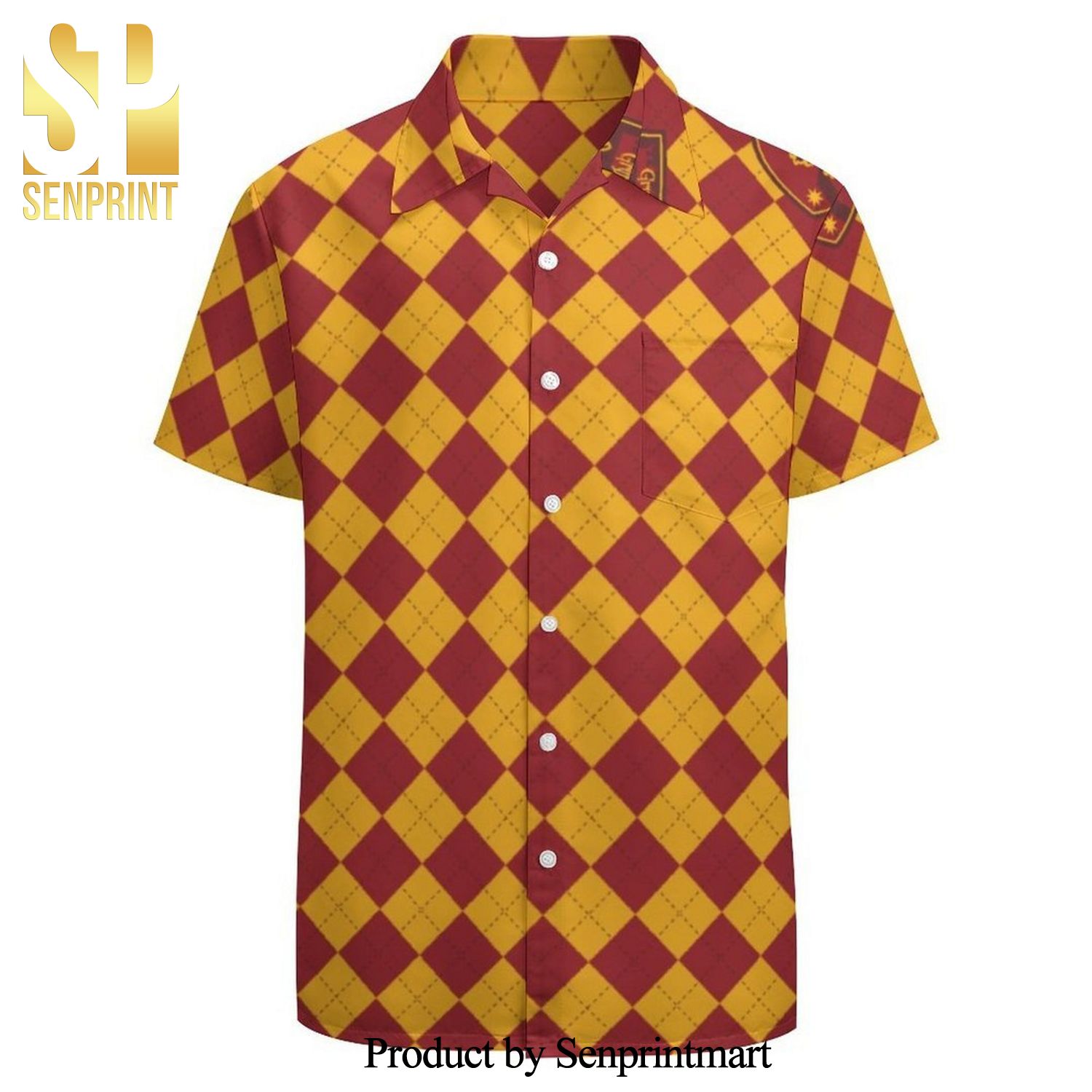 Harry Potter Magic Gryffindor House Pride Crest Full Printing Hawaiian Shirt