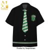 Harry Potter Slytherin Crest Gray Snake Full Printing Hawaiian Shirt – Green