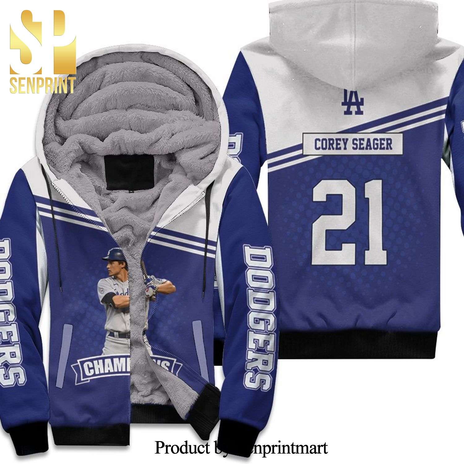 Corey Seager 5 Los Angeles Dodgers Best Outfit Unisex Fleece Hoodie