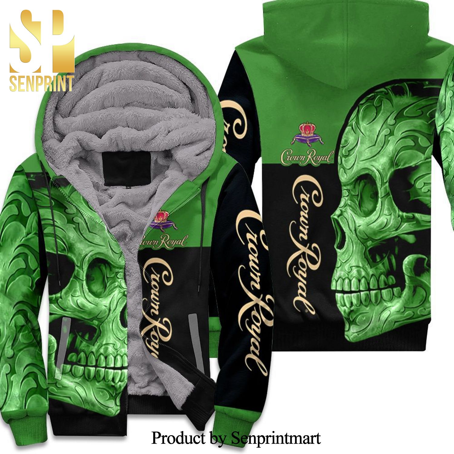 Crown Royal Skull New Outfit Unisex Fleece Hoodie