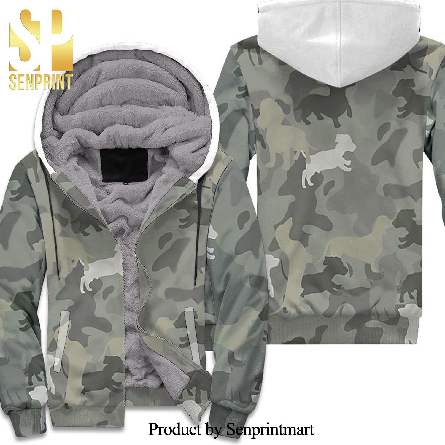 Dachshund Pattern Camouflage Style For Dog Lover Sweater Hoodie New Type Unisex Fleece Hoodie