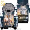 Dak Prescott 2 Dallas Cowboys Black White Best Combo All Over Print Unisex Fleece Hoodie