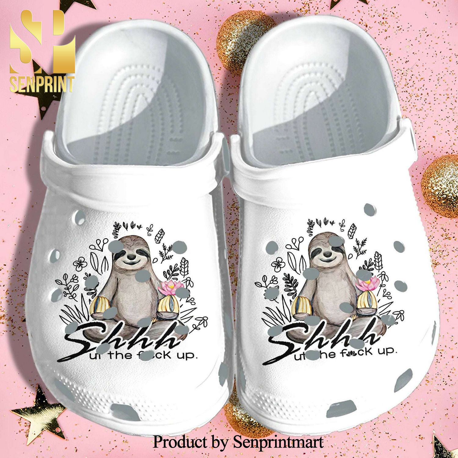 Sloth Peace Yoga Mothers Day All Over Printed Crocs Shoes