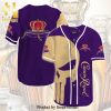 Crown Royal Skull Middle Finger All Over Print Unisex Baseball Jersey – Purple