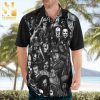 Horror Characters Short Sleeve Button Hawaiian Shirt