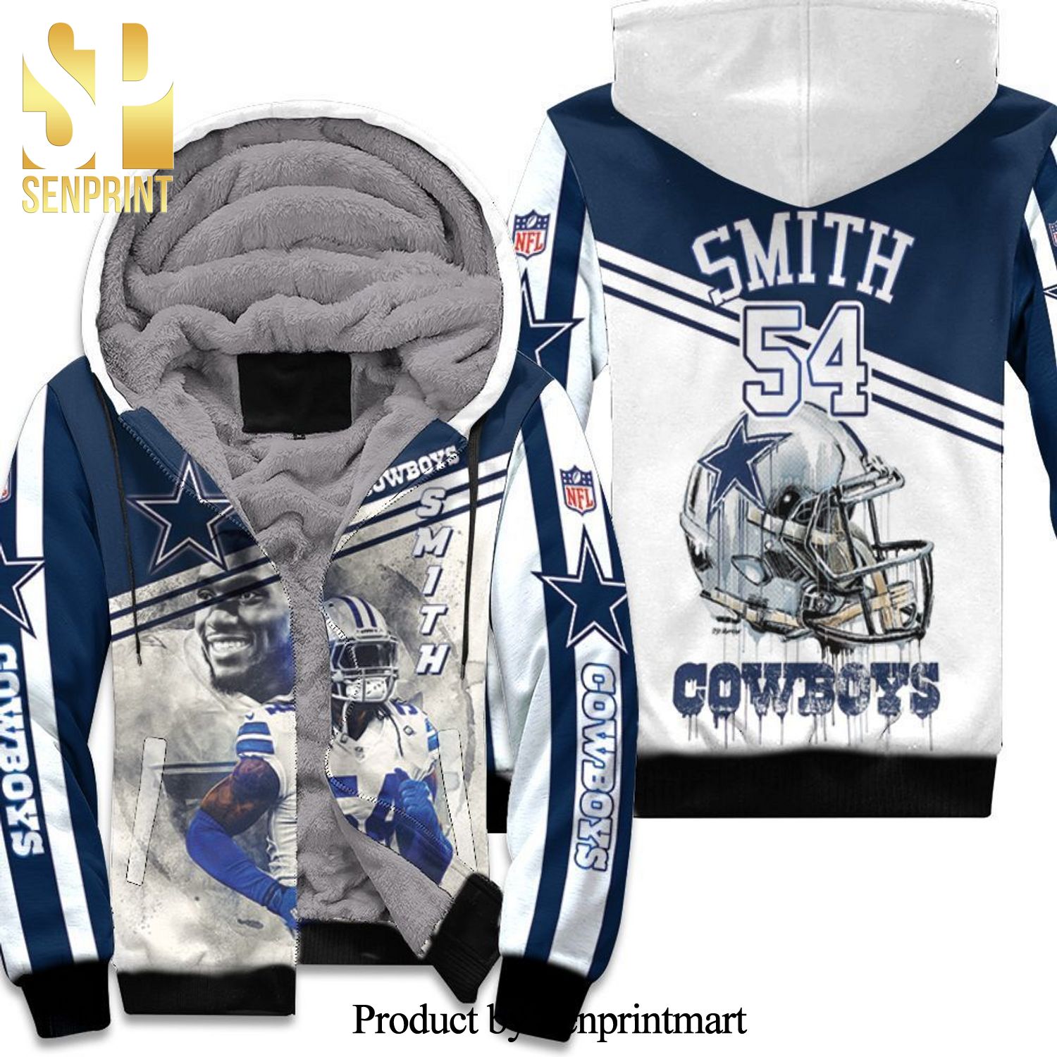 Dallas Cowboys Jaylon Smith 54 New Fashion Unisex Fleece Hoodie