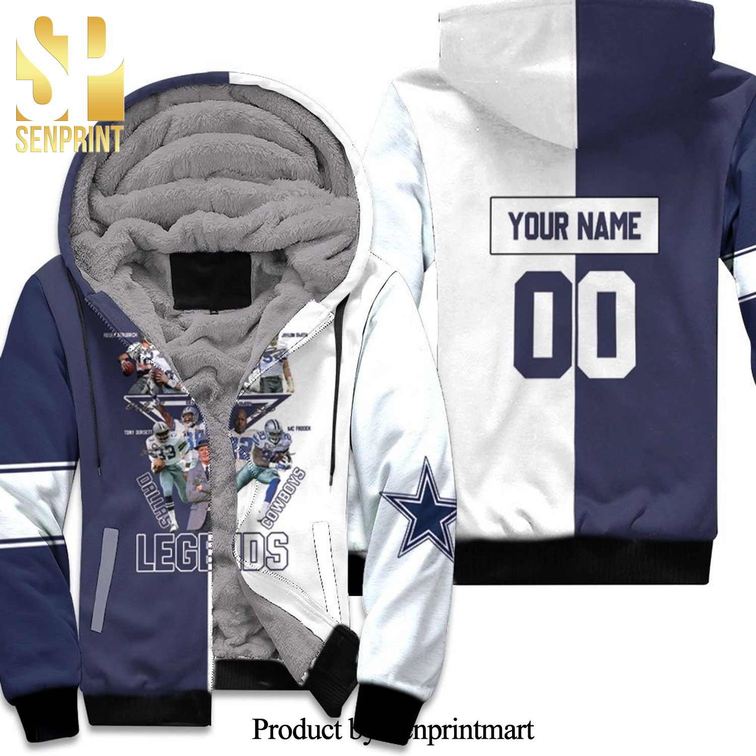 Dallas Cowboys Legends Coach And Players Signed Personalized Best Outfit Unisex Fleece Hoodie