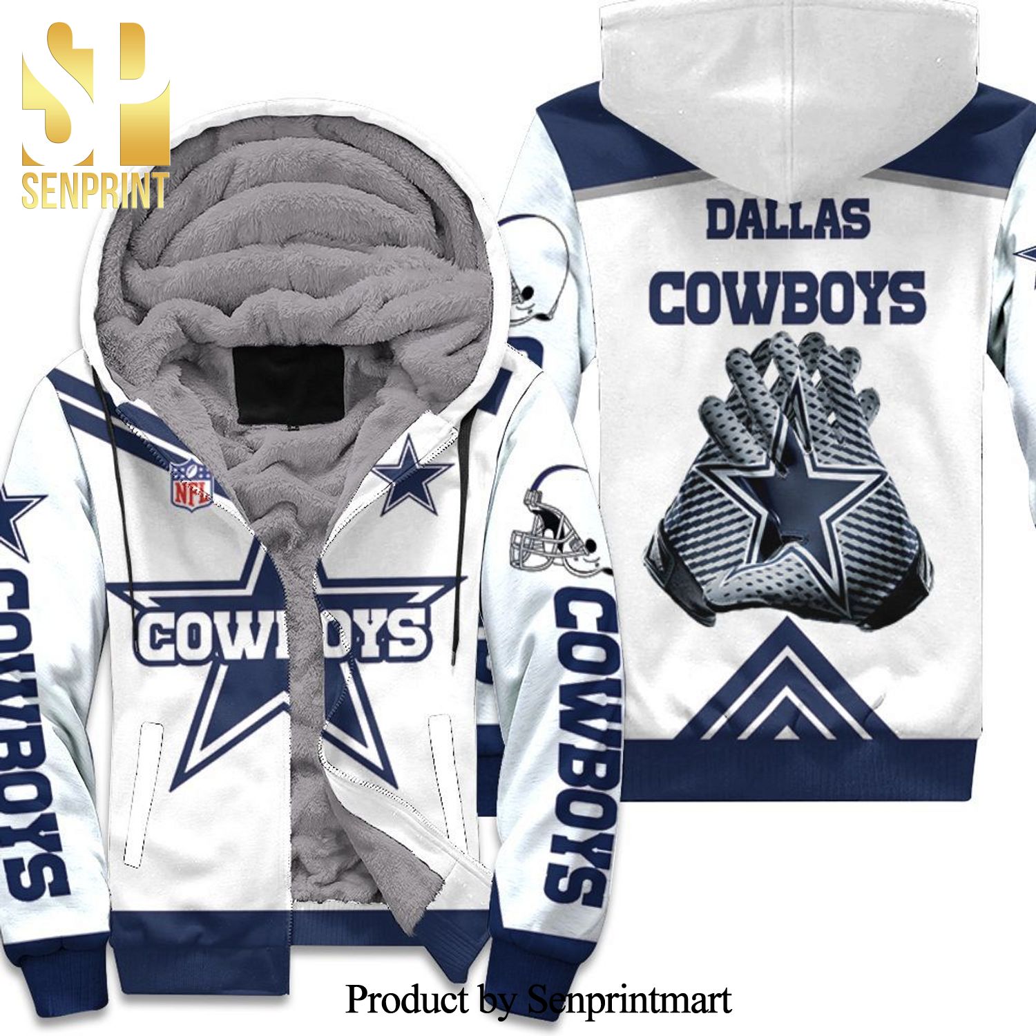 Dallas Cowboys Logo NFL Hypebeast Fashion Unisex Fleece Hoodie