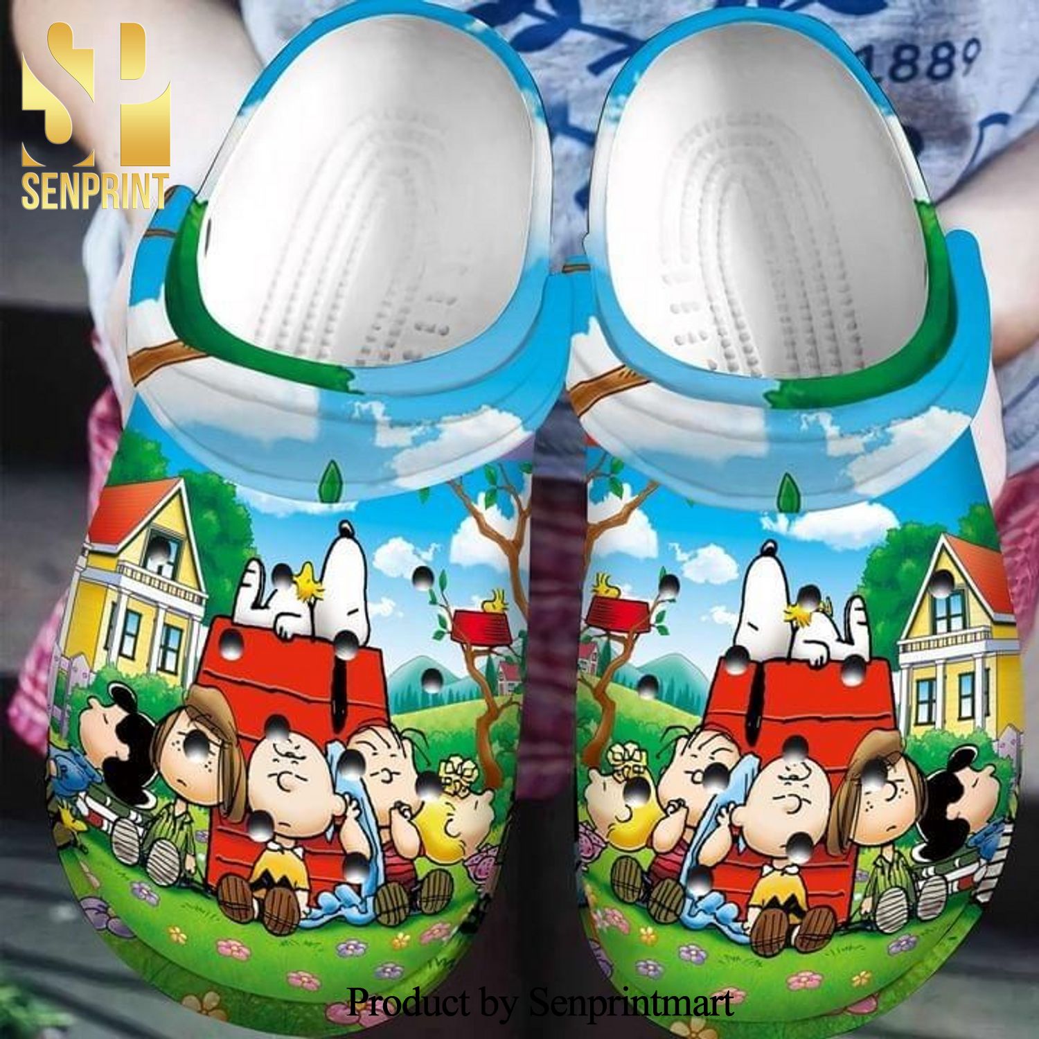 Snoopy Dog And Charlie Brown With Friends Gift For Loverar Street Style Unisex Crocs Crocband Clog