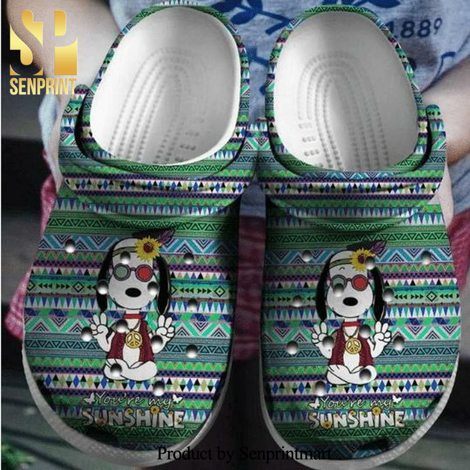 Snoopy Sunshine Mandala Personalized 15 Gift For Lover All Over Printed Crocband Crocs