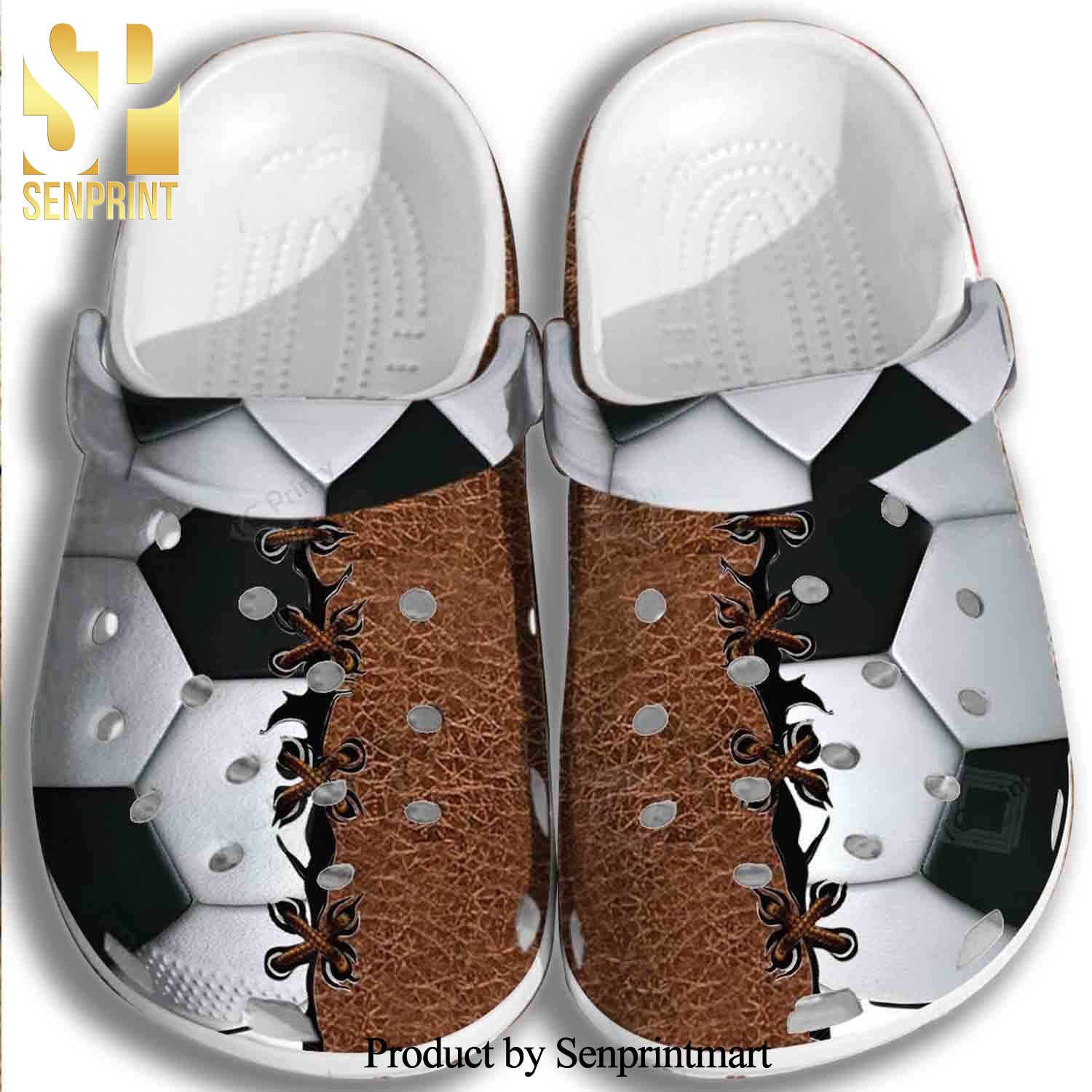 Soccer Ball Gift For Lover 3D Crocs Shoes