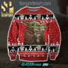 Baby Yoda With Cancer Pattern Knit Christmas Sweater