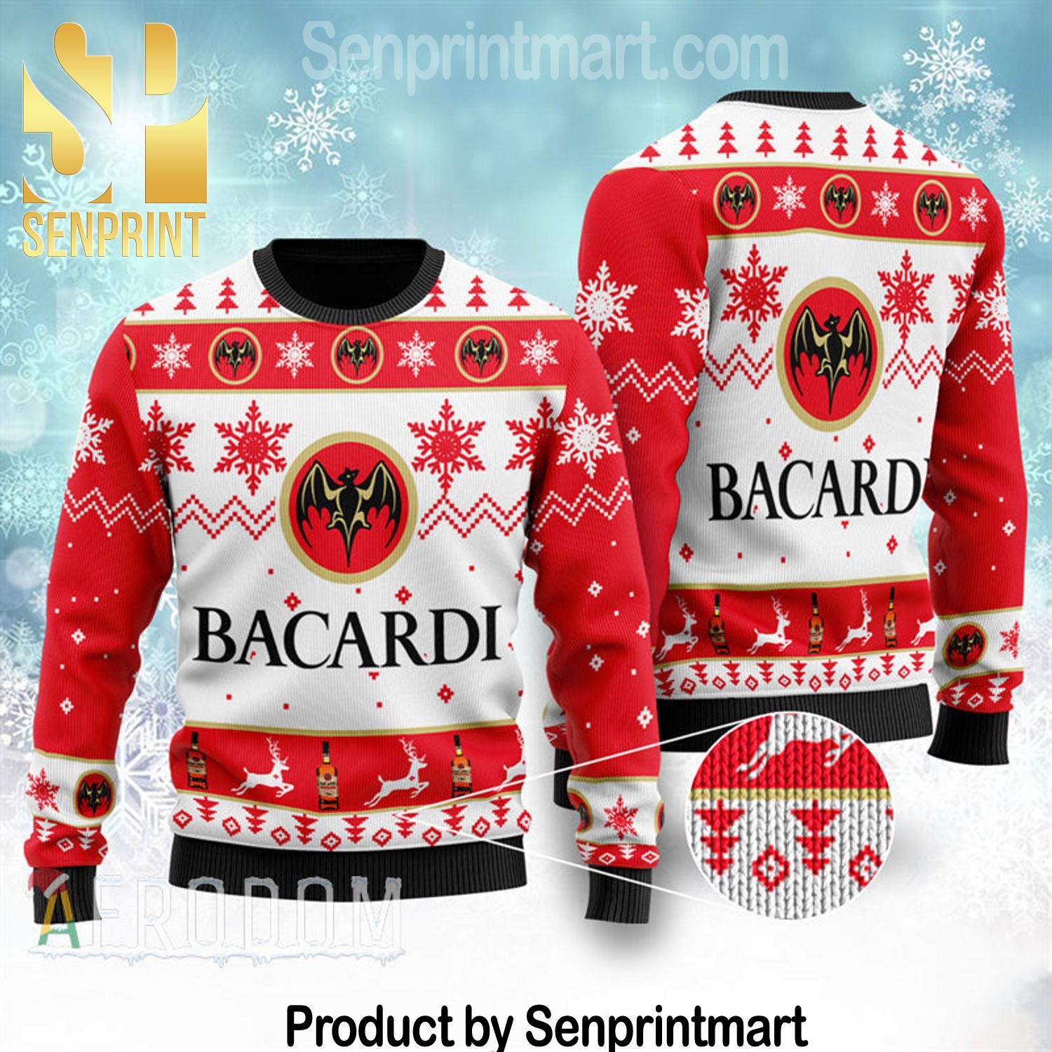 Bacardi Vacation Time Christmas Wool Sweater