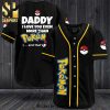 Daddy Pokemon All Over Print Baseball Jersey – Black