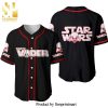 Darth Vader Star Wars Logo All Over Print Unisex Baseball Jersey – White