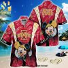 Iron Maiden Palm Tree Full Printing Aloha Summer Beach Hawaiian Shirt – Red Black