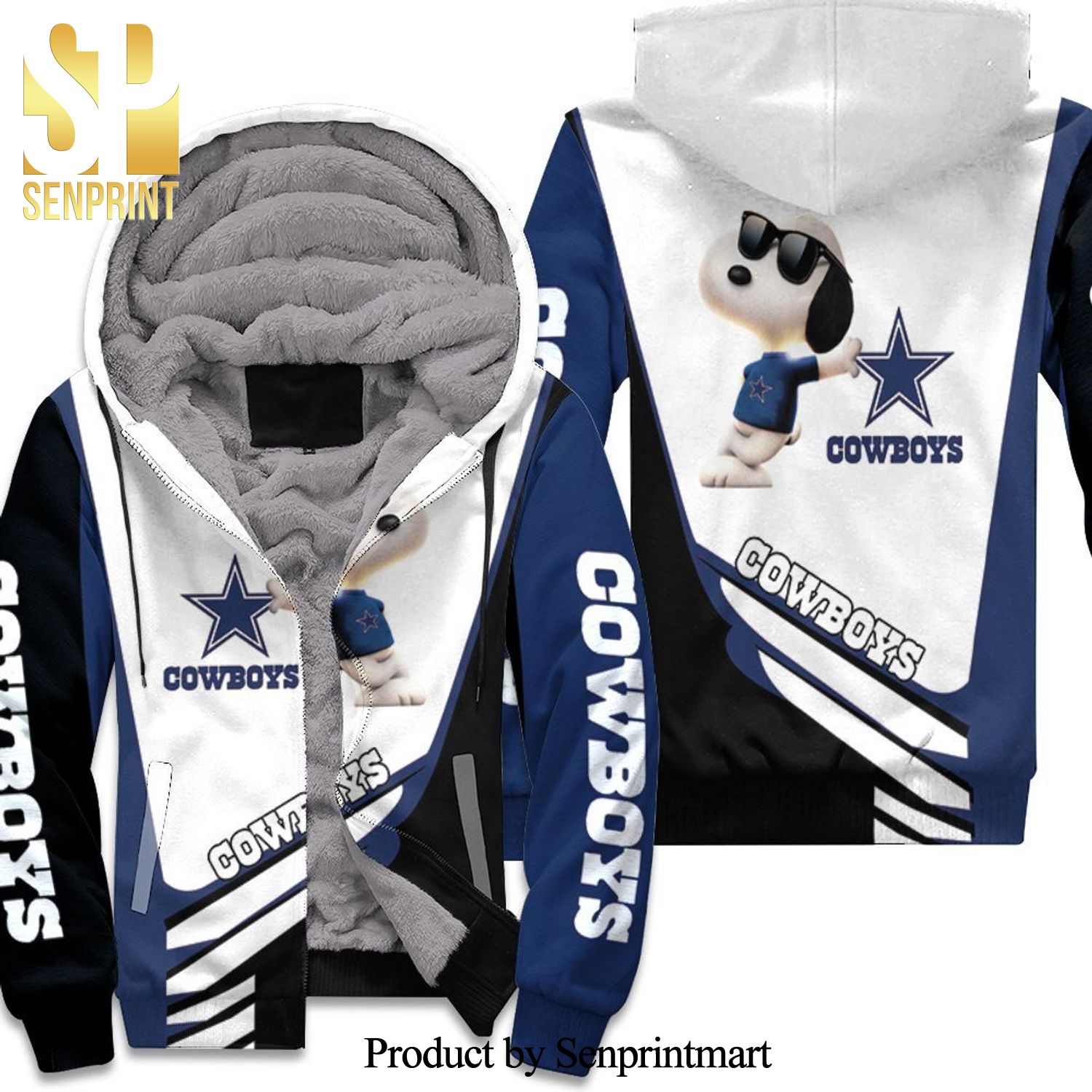 Dallas Cowboys Snoopy Best Outfit 3D Unisex Fleece Hoodie