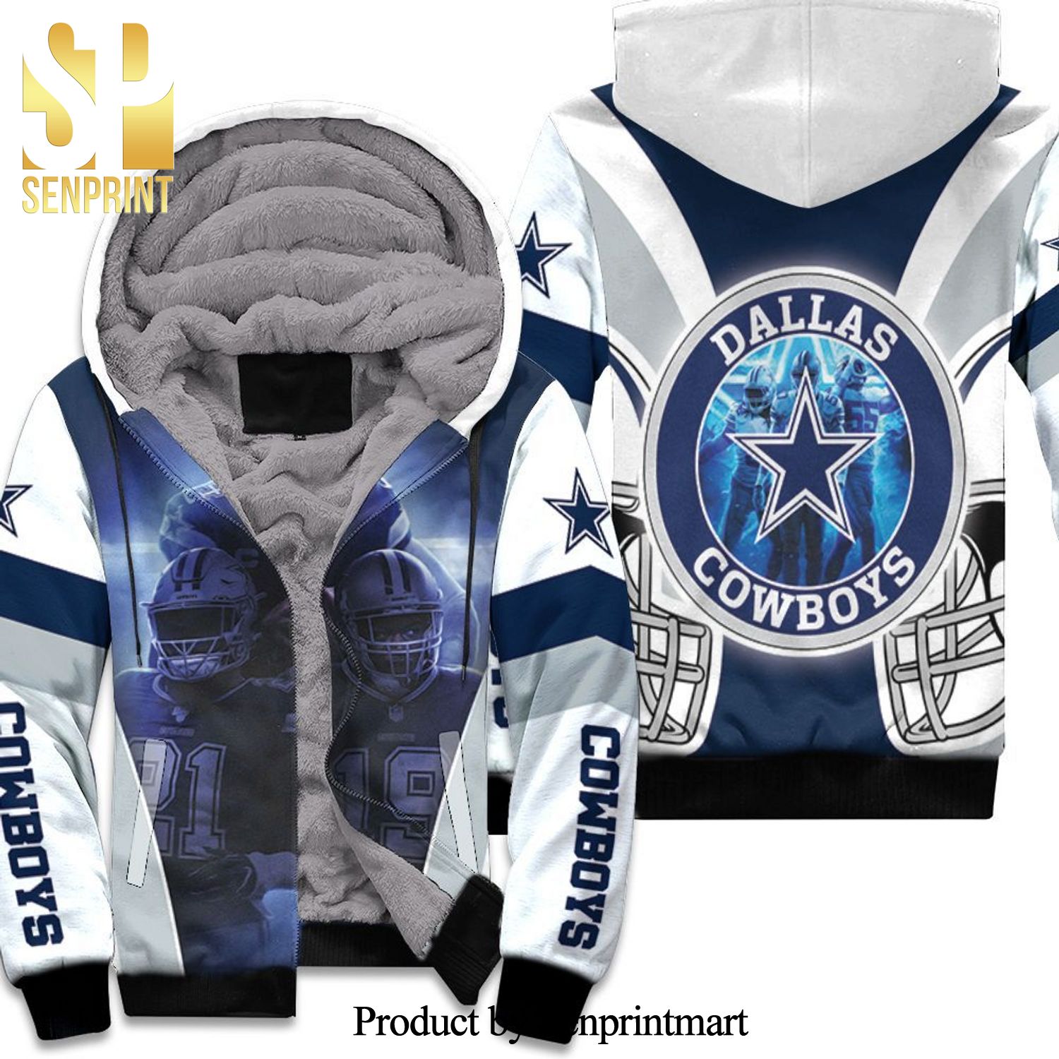 Dallas Cowboys Super Bowl Nfc East Division Champions New Style Full Print Unisex Fleece Hoodie