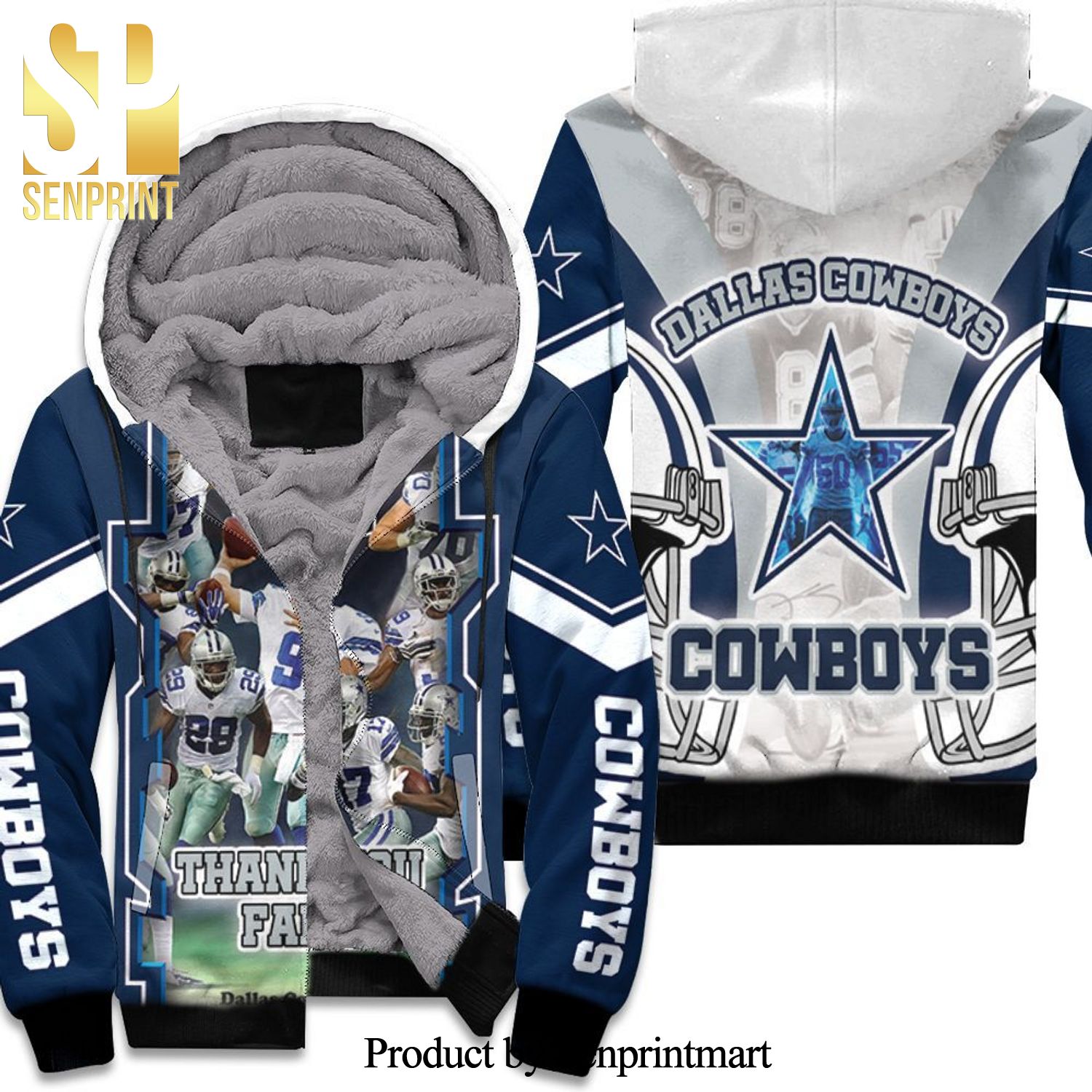 Dallas Cowboys Thank You Fans Nfc East Division Super Bowl 3D Unisex Fleece Hoodie