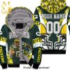 David Bakhtiari 69 Green Bay Packers NFC North Division Champions Super Bowl Combo Full Printing Unisex Fleece Hoodie