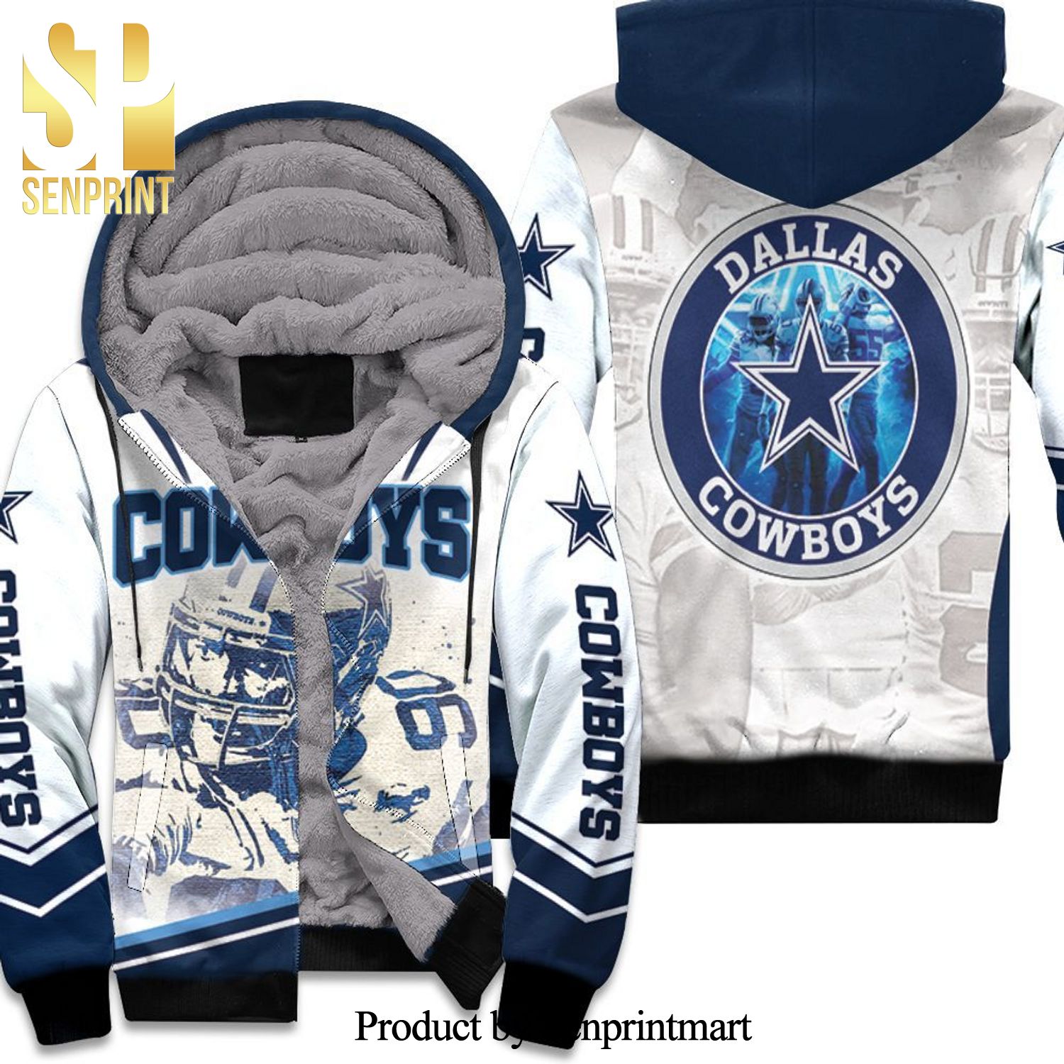 Demarcus Lawrence 90 Dallas Cowboys Super Bowl Nfc East Division Champions High Fashion Full Printing Unisex Fleece Hoodie