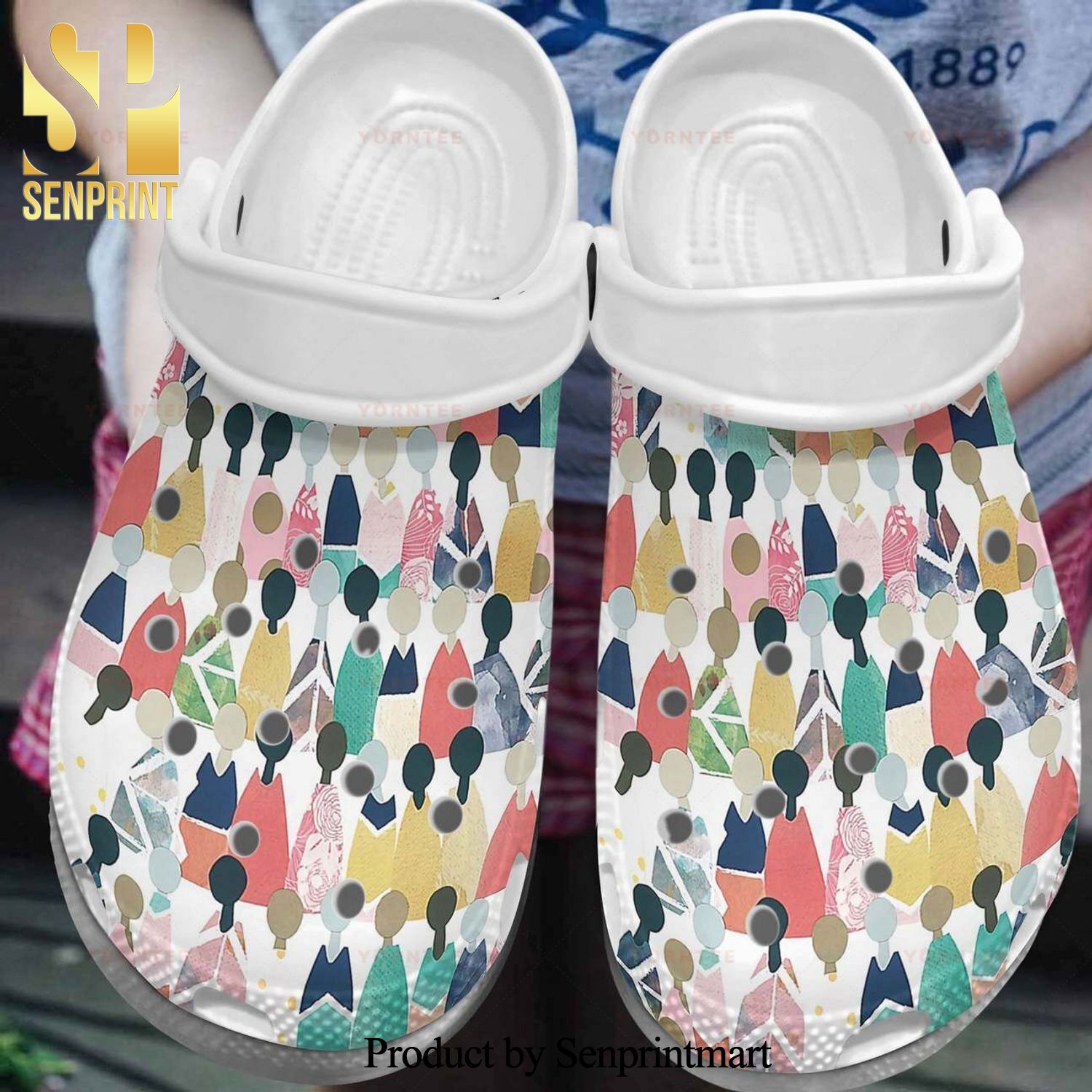 Social Worker Rainbow People Gift For Lover Rubber Crocs Classic