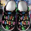 Social Worker Rainbow People Gift For Lover Rubber Crocs Classic