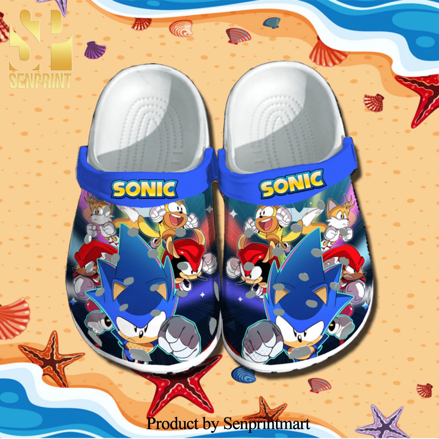 Sonic The Hedgehog Play Guitar New Outfit Classic Crocs Crocband Clog