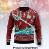 Beautiful Horses Pattern Knit Christmas Sweater