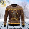 Bee Merry Chirtmas Gifts Full Printing Wool Knitted Ugly Christmas Sweater