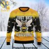 Bee Merry Its Time Xmas Time Ugly Christmas Wool Knitted Sweater