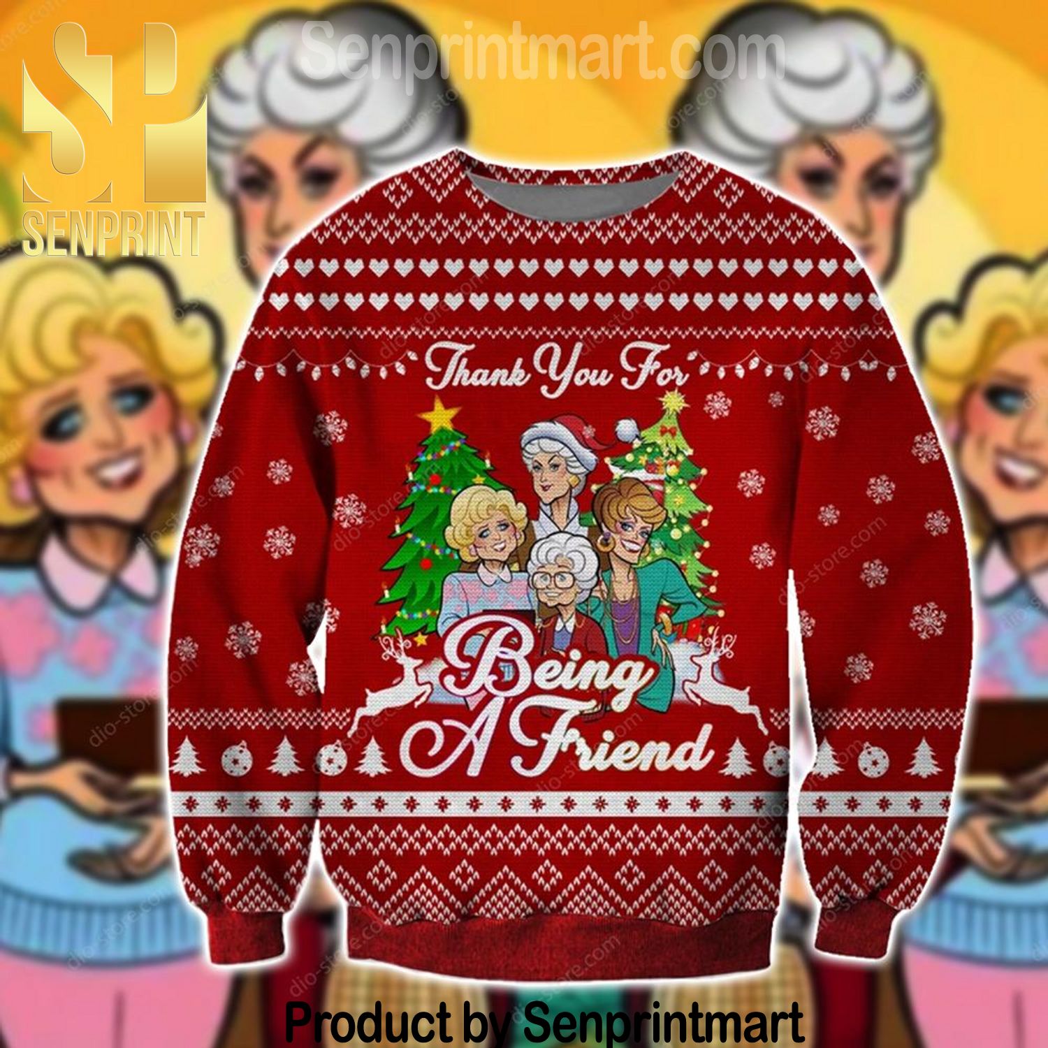 Being A Friend Gift Ideas Wool Knitted Pattern Ugly Sweater