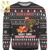 Believe In Bigfoot Xmas Time Ugly Christmas Wool Knitted Sweater