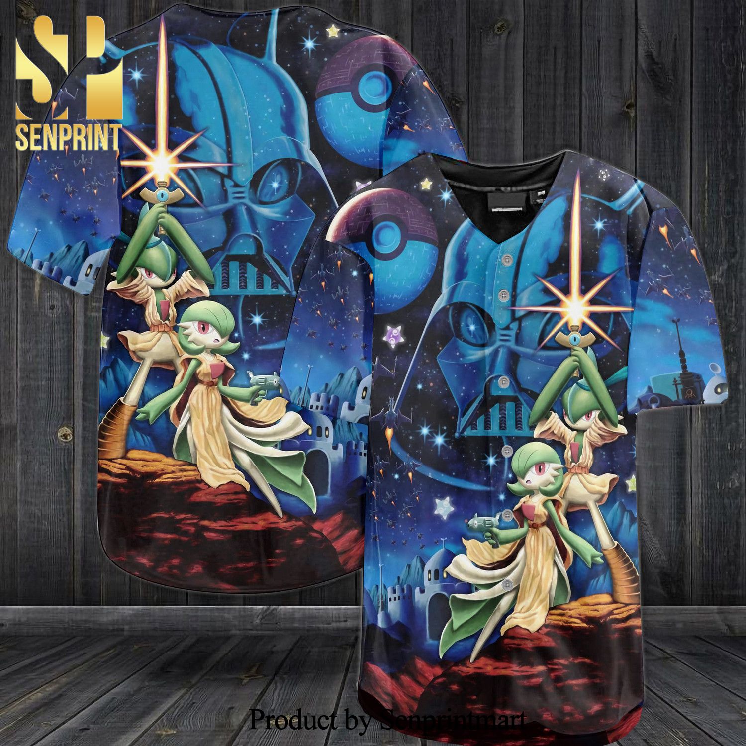 Gardevoir Full Printing All Over Print Baseball Jersey