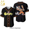 Goofy Dog Disney Cartoon Graphics All Over Print Unisex Baseball Jersey – White