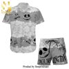 Jack Skellington Costume Disney The Nightmare Before Christmas Full Printing Hawaiian Shirt – Black White